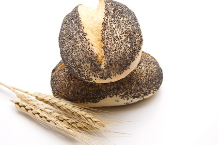 Baked bun with earの写真素材