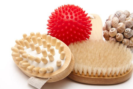 Massage brush and massage ballの写真素材