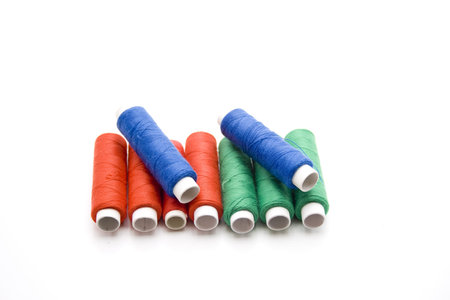  Coloured sewing cotton 