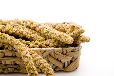   Bird millet in the basket