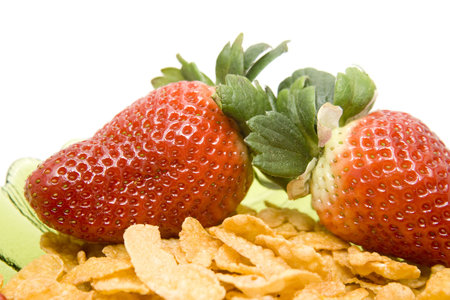  Fresh strawberries with cereals