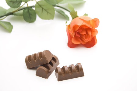  Chocolate with rose  の写真素材