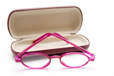 Eyes glasses with caseの写真素材
