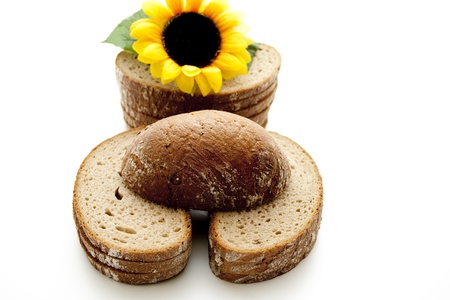 Bread with sunflowerの写真素材