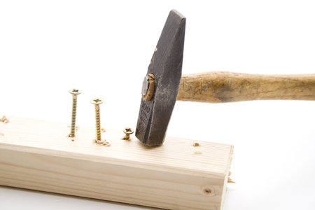  Hammer with wooden slat