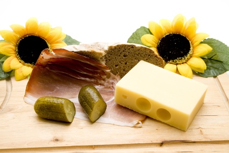 Ham bacon and cheeseの写真素材