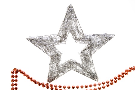 Christmas star with chainの写真素材