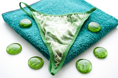 String on hand clothの写真素材