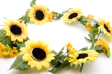 Sunflower garlandの写真素材