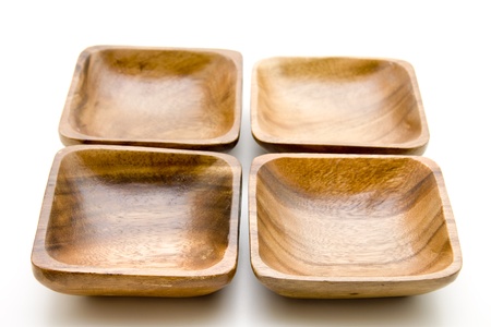 Wood bowlsの写真素材