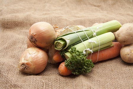 Soup vegetables with onionsの写真素材