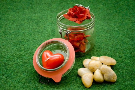 Roses in preserving glass
