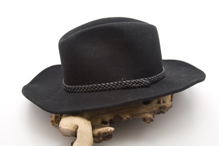 Men hat with wooden rootの写真素材