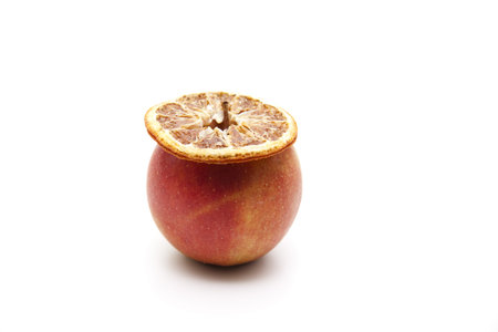 Apple with orange peel