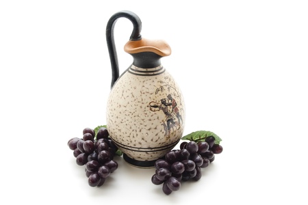 Vase with wine grapesのeditorial素材