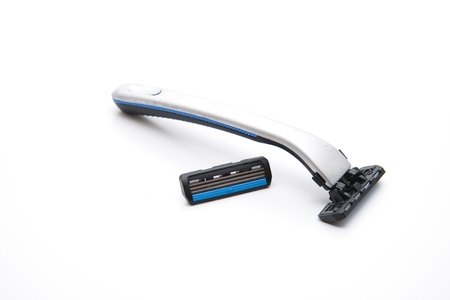 Wet shaver with spare bladeの写真素材