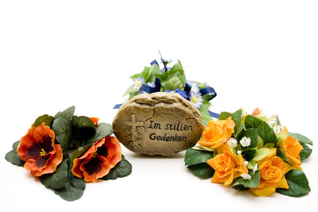 Roses with thinking stone