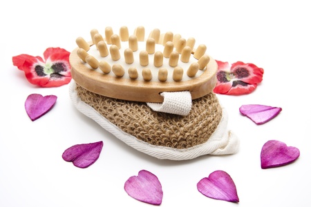   Massage brush and massage spongeの写真素材