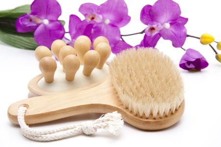 Backs and massage brushの写真素材