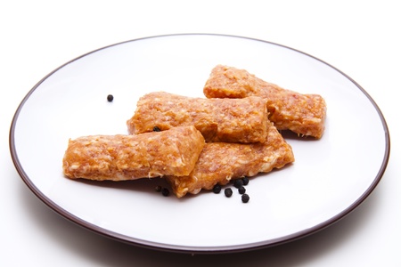 Minced meat flesh with peppercornの写真素材