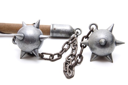 Morning star in iron chainの写真素材