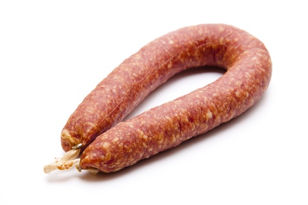 Farm smoked sausage spreadの写真素材