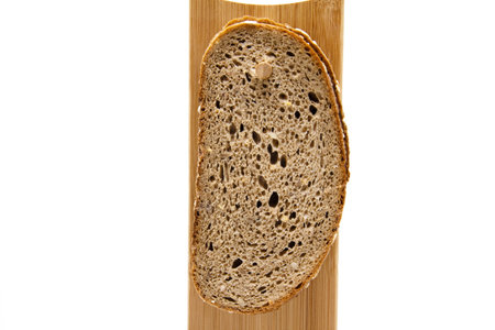 Malt bread with wooden stand