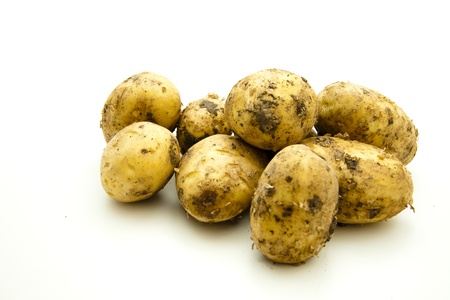 Fresh potatoesの写真素材