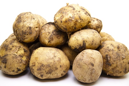 Fresh potatoesの写真素材