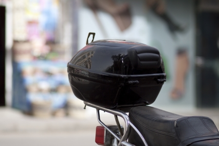 Motorbike suitcaseの写真素材