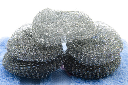 Pot scratch with towelling cloth