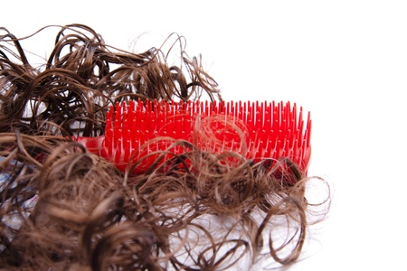 Hairbrush with hair locksの写真素材