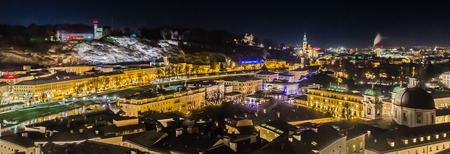 Salzburg at nightのeditorial素材