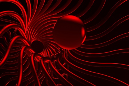 Abstract design with a background. Red digitally generated imageの写真素材