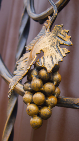 close up of forged element vintage fenceの写真素材