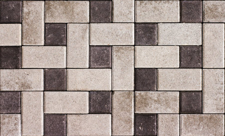 A sample of concrete paving slab for laying tracks.