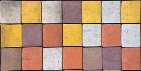 A sample of concrete paving slab for laying tracksの写真素材