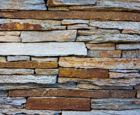 Modern Multi Color Stone Wall used for Background