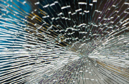 contrasting broken glass on a black background