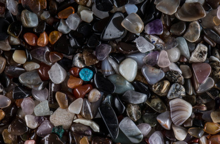 background from multicolored polished stones background rexture