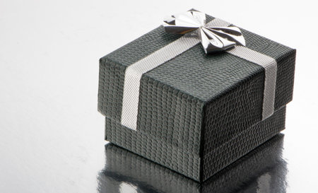 Luxurious gift isolated on white background close-up