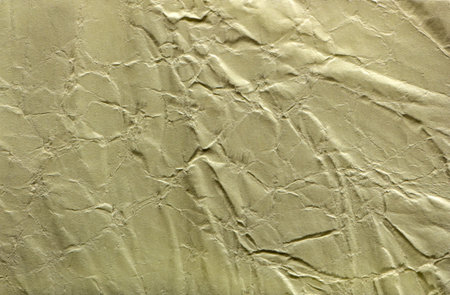 High detailed abstract packagingYellow Wrinkled paper texture close up.の写真素材