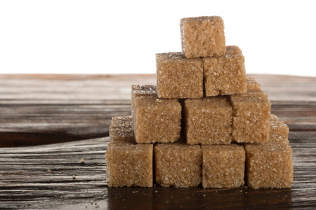 brown and white sugar cubes
