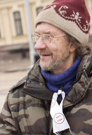 Kiev, Ukraine - January 18th: Protesting at the rally for President Petro Poroshenkos resignationのeditorial素材