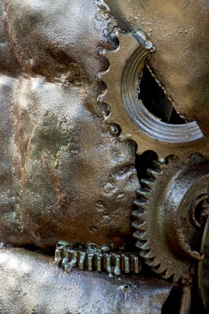 Abstract metal texture. From old metal parts of engines. Close up.の写真素材