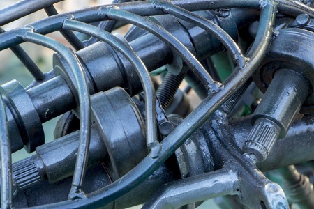 Abstract metal texture. From old metal parts of engines. Close up.の写真素材