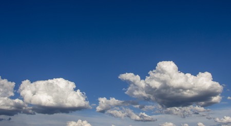 White cloud on a clear blue skyの写真素材