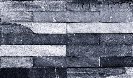 Pattern of black slate wall texture and backgroundの写真素材