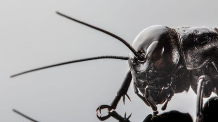 Cricket insect or Gryllidae isolated on a white background close upの写真素材