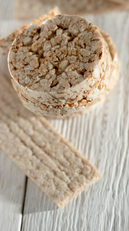 Sliced Oatmeal Bread on old Wooden Table close up